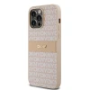 Чохол DKNY Leather Mono Stripe Metal Logo для iPhone 14 Pro Max Pink (DKHCP14XPRTHSLP)