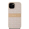 Чохол DKNY Leather Mono Stripe & Metal Logo для iPhone 15 | 14 | 13 Pink (DKHCP15SPRTHSLP)