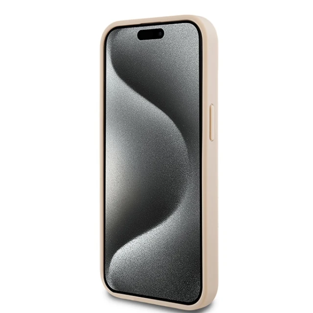 Чохол DKNY Leather Mono Stripe & Metal Logo для iPhone 15 | 14 | 13 Pink (DKHCP15SPRTHSLP)
