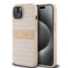 Чехол DKNY Leather Mono Stripe Metal Logo для iPhone 15 Plus | 14 Plus Pink (DKHCP15MPRTHSLP)