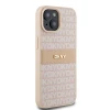 Чехол DKNY Leather Mono Stripe Metal Logo для iPhone 15 Plus | 14 Plus Pink (DKHCP15MPRTHSLP)