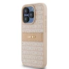 Чохол DKNY Hardcase Leather Mono Stripe & Metal Logo для iPhone 15 Pro Pink (DKHCP15LPRTHSLP)