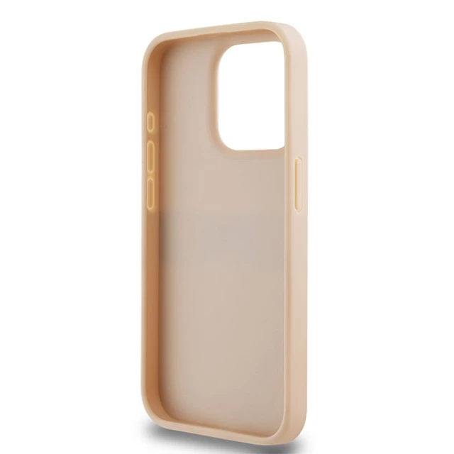 Чохол DKNY Hardcase Leather Mono Stripe & Metal Logo для iPhone 15 Pro Pink (DKHCP15LPRTHSLP)