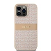 Чохол DKNY Leather Mono Stripe Metal Logo для iPhone 15 Pro Max Pink (DKHCP15XPRTHSLP)
