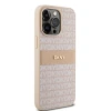 Чохол DKNY Leather Mono Stripe Metal Logo для iPhone 15 Pro Max Pink (DKHCP15XPRTHSLP)