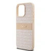 Чохол DKNY Leather Mono Stripe Metal Logo для iPhone 15 Pro Max Pink (DKHCP15XPRTHSLP)