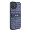 Чохол DKNY Leather Mono Stripe Metal Logo для iPhone 15 / 14 / 13 Blue (DKHCP15SPRTHSLB)