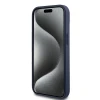 Чохол DKNY Leather Mono Stripe Metal Logo для iPhone 15 / 14 / 13 Blue (DKHCP15SPRTHSLB)