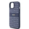 Чохол DKNY Leather Mono Stripe Metal Logo для iPhone 15 / 14 / 13 Blue (DKHCP15SPRTHSLB)