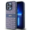 Чохол DKNY Leather Mono Stripe Metal Logo для iPhone 15 Pro Blue (DKHCP15LPRTHSLB)