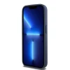 Чохол DKNY Leather Mono Stripe Metal Logo для iPhone 15 Pro Blue (DKHCP15LPRTHSLB)