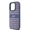 Чохол DKNY Leather Mono Stripe Metal Logo для iPhone 15 Pro Blue (DKHCP15LPRTHSLB)