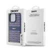 Чохол DKNY Leather Mono Stripe Metal Logo для iPhone 15 Pro Blue (DKHCP15LPRTHSLB)