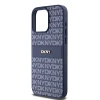 Чехол DKNY Leather Mono Stripe для iPhone 15 Pro Max Blue (DKHCP15XPRTHSLB)