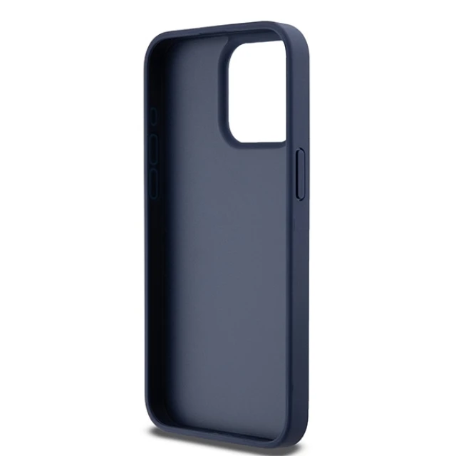 Чехол DKNY Leather Mono Stripe для iPhone 15 Pro Max Blue (DKHCP15XPRTHSLB)