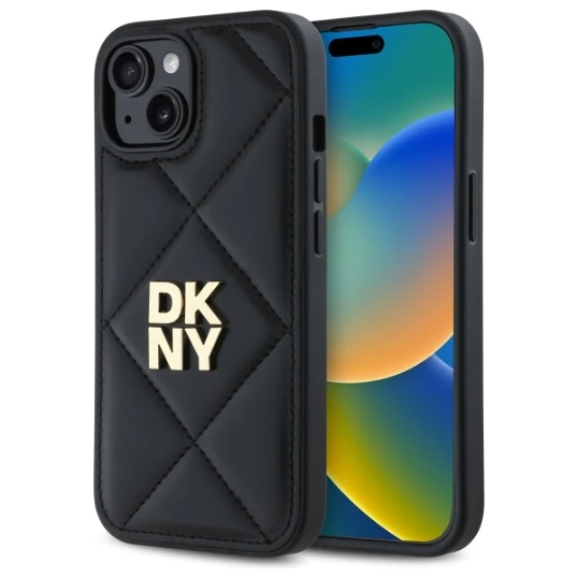 Чохол DKNY Quilted Stack Logo для iPhone 14 Black (DKHCP14SPQDSLK)