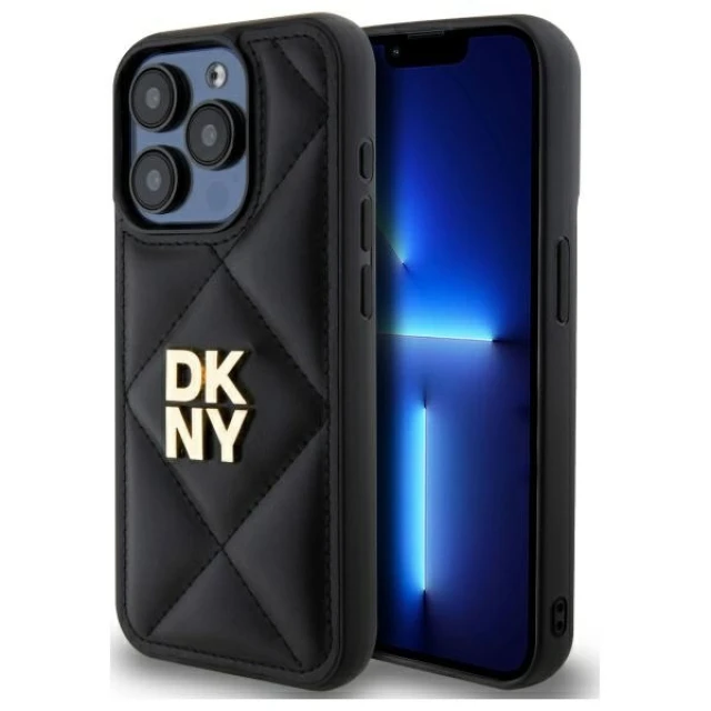 Чехол DKNY Quilted Stack Logo для iPhone 15 Pro Black (DKHCP15LPQDSLK)