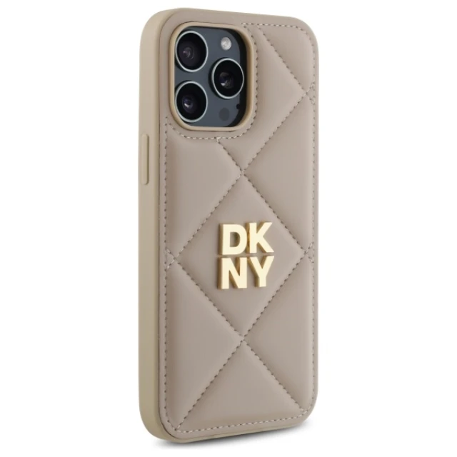Чохол DKNY Quilted Stack Logo для iPhone 14 Pro Max Beige (DKHCP14XPQDSLE)
