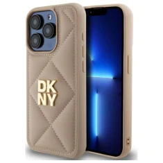 Чохол DKNY Quilted Stack Logo для iPhone 15 Pro Beige (DKHCP15LPQDSLE)