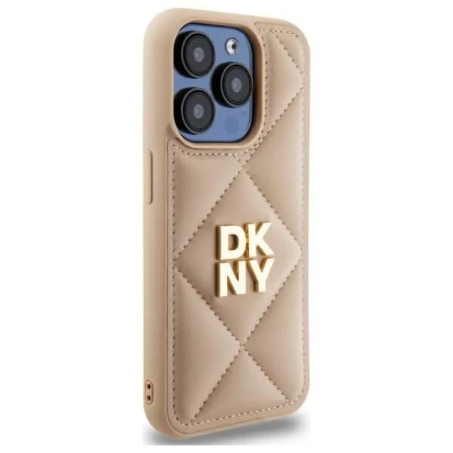 Чохол DKNY Quilted Stack Logo для iPhone 15 Pro Max Beige (DKHCP15XPQDSLE)