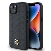 Чохол DKNY Leather Monogram Pattern Metal Logo для iPhone 15 / 14 / 13 Black with MagSafe (DKHMP14SPSHRPSK)