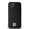 Чохол DKNY Leather Monogram Pattern Metal Logo для iPhone 15 / 14 / 13 Black with MagSafe (DKHMP14SPSHRPSK)