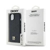 Чохол DKNY Leather Monogram Pattern Metal Logo для iPhone 15 / 14 / 13 Black with MagSafe (DKHMP14SPSHRPSK)