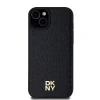 Чехол DKNY Leather Monogram Pattern Metal Logo для iPhone 15 Plus / 14 Plus Black with MagSafe (DKHMP15MPSHRPSK)