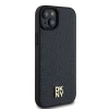 Чехол DKNY Leather Monogram Pattern Metal Logo для iPhone 15 Plus / 14 Plus Black with MagSafe (DKHMP15MPSHRPSK)