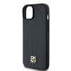 Чехол DKNY Leather Monogram Pattern Metal Logo для iPhone 15 Plus / 14 Plus Black with MagSafe (DKHMP15MPSHRPSK)