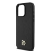 Чохол DKNY Leather Monogram Pattern Metal Logo для iPhone 15 Pro Max Black with MagSafe (DKHMP14XPSHRPSK)