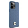 Чохол DKNY Leather Monogram Pattern Metal для iPhone 15 Pro Max Blue with MagSafe (DKHMP15XPSHRPSB)