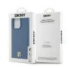 Чохол DKNY Leather Monogram Pattern Metal для iPhone 15 Pro Max Blue with MagSafe (DKHMP15XPSHRPSB)
