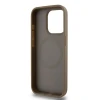 Чохол DKNY Leather Pattern Metal для iPhone 14 Pro Brown with MagSafe (DKHMP14LPSHRPSW)