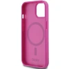 Чохол DKNY Leather Pattern Metal Logo для iPhone 15 Pink with MagSafe (DKHMP15SPSHRPSP)