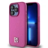 Чохол DKNY Leather Monogram Pattern Metal Logo для iPhone 15 Pro Pink with MagSafe (DKHMP15LPSHRPSP)