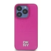 Чохол DKNY Leather Monogram Pattern Metal Logo для iPhone 15 Pro Pink with MagSafe (DKHMP15LPSHRPSP)