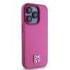 Чохол DKNY Leather Monogram Pattern Metal Logo для iPhone 15 Pro Pink with MagSafe (DKHMP15LPSHRPSP)