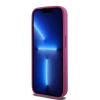 Чохол DKNY Leather Monogram Pattern Metal Logo для iPhone 15 Pro Pink with MagSafe (DKHMP15LPSHRPSP)