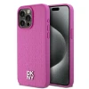 Чохол DKNY Leather Monogram Pattern Metal Logo для iPhone 15 Pro Max Pink with MagSafe (DKHMP15XPSHRPSP)