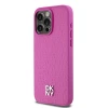 Чохол DKNY Leather Monogram Pattern Metal Logo для iPhone 15 Pro Max Pink with MagSafe (DKHMP15XPSHRPSP)