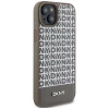 Чохол DKNY Leather Printed Pattern Metal Logo для iPhone 15 / 14 / 13 Brown with MagSafe (DKHMP15SPSOSPW)