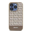 Чохол DKNY Leather Printed Pattern Metal Logo для iPhone 15 Pro Brown with MagSafe (DKHMP15LPSOSPW)