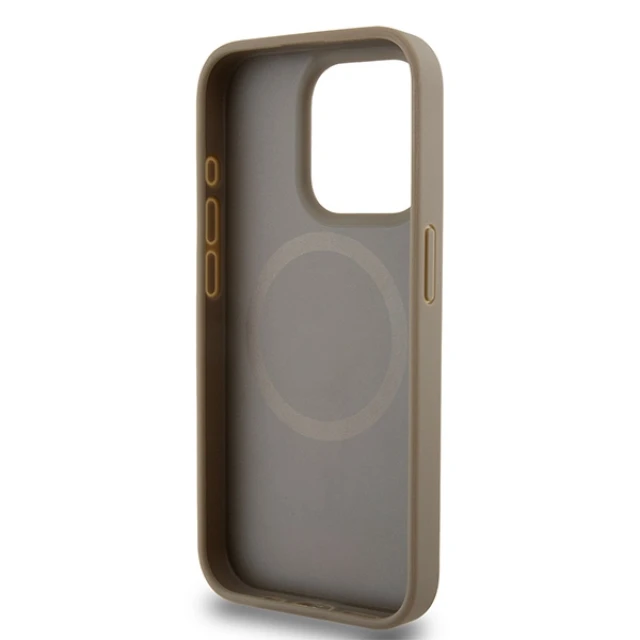 Чохол DKNY Leather Printed Pattern Metal Logo для iPhone 15 Pro Brown with MagSafe (DKHMP15LPSOSPW)