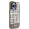 Чохол DKNY Leather Printed Pattern Metal Logo для iPhone 15 Pro Max Brown with MagSafe (DKHMP15XPSOSPW)
