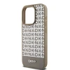 Чохол DKNY Leather Printed Pattern Metal Logo для iPhone 15 Pro Max Brown with MagSafe (DKHMP15XPSOSPW)
