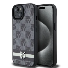 Чохол DKNY Leather Checkered Mono Pattern для iPhone 14 / 15 / 13 Black (DKHCP14SPCPTSSK)