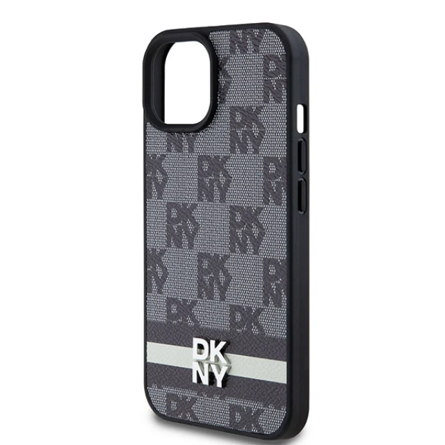 Чохол DKNY Leather Checkered Mono Pattern для iPhone 14 / 15 / 13 Black (DKHCP14SPCPTSSK)