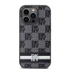 Чохол DKNY Leather Checkered Mono Pattern & Printed Stripes для iPhone 14 Pro Black (DKHCP14LPCPTSSK)