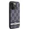Чохол DKNY Leather Checkered Mono Pattern & Printed Stripes для iPhone 14 Pro Black (DKHCP14LPCPTSSK)